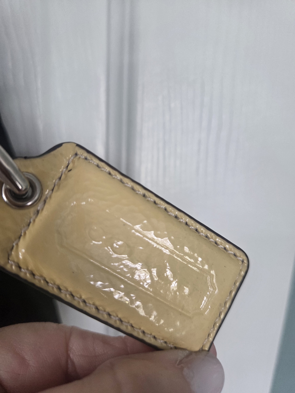 Coach Cream Leather Shoulder Bag with Silver Hardware - Picture 5 of 5
